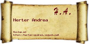 Herter Andrea névjegykártya